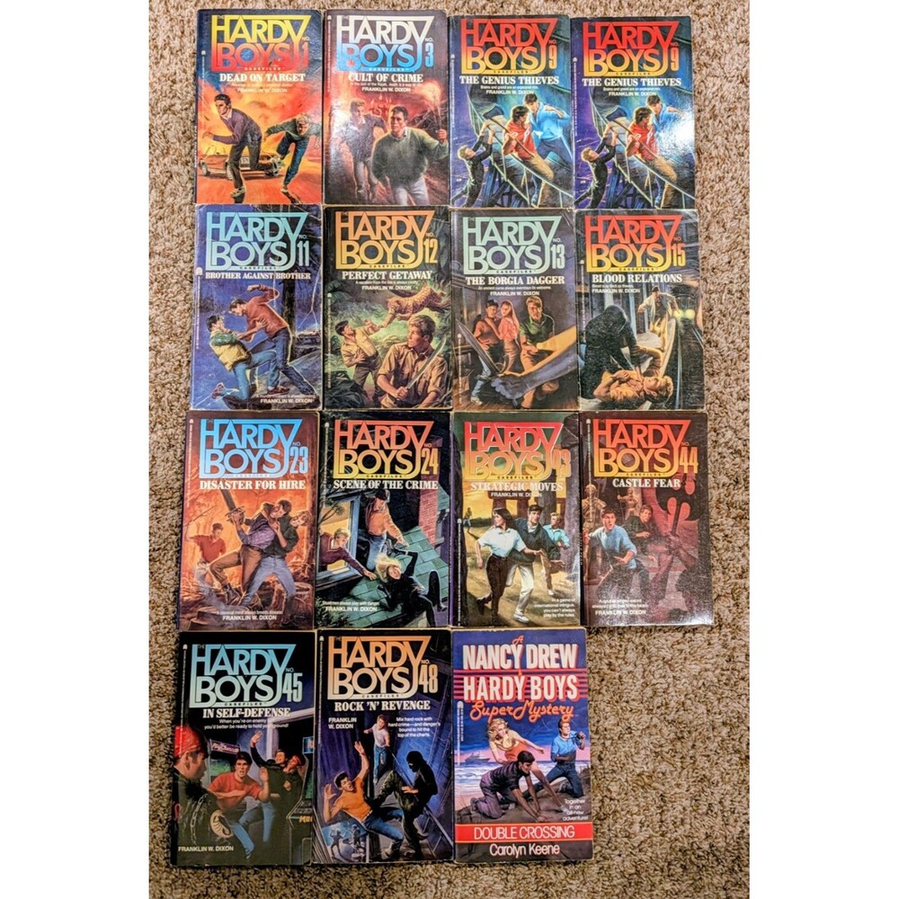 Hardy Boys Casefiles Vintage Paperback Lot of 13 Books Franklin Dixon
